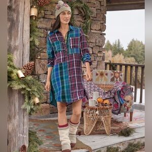 NEW Rest well Sleep Dress in Mixed Plaid